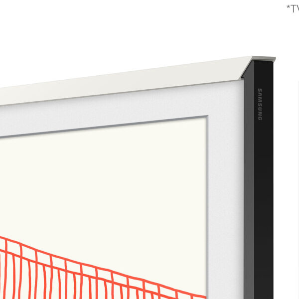 Samsung Customizable Bezel for 55 The Frame TV - Modern White | Cadre personnalisable Samsung pour téléviseur The Frame 55 - Blanc biseauté | SCFA55WT